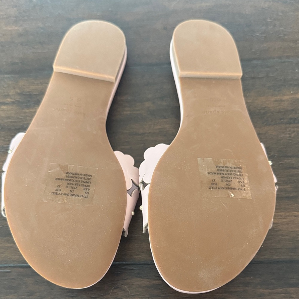 kate spade Pink Floral Cutout Slide Sandals - Picture 3 of 4